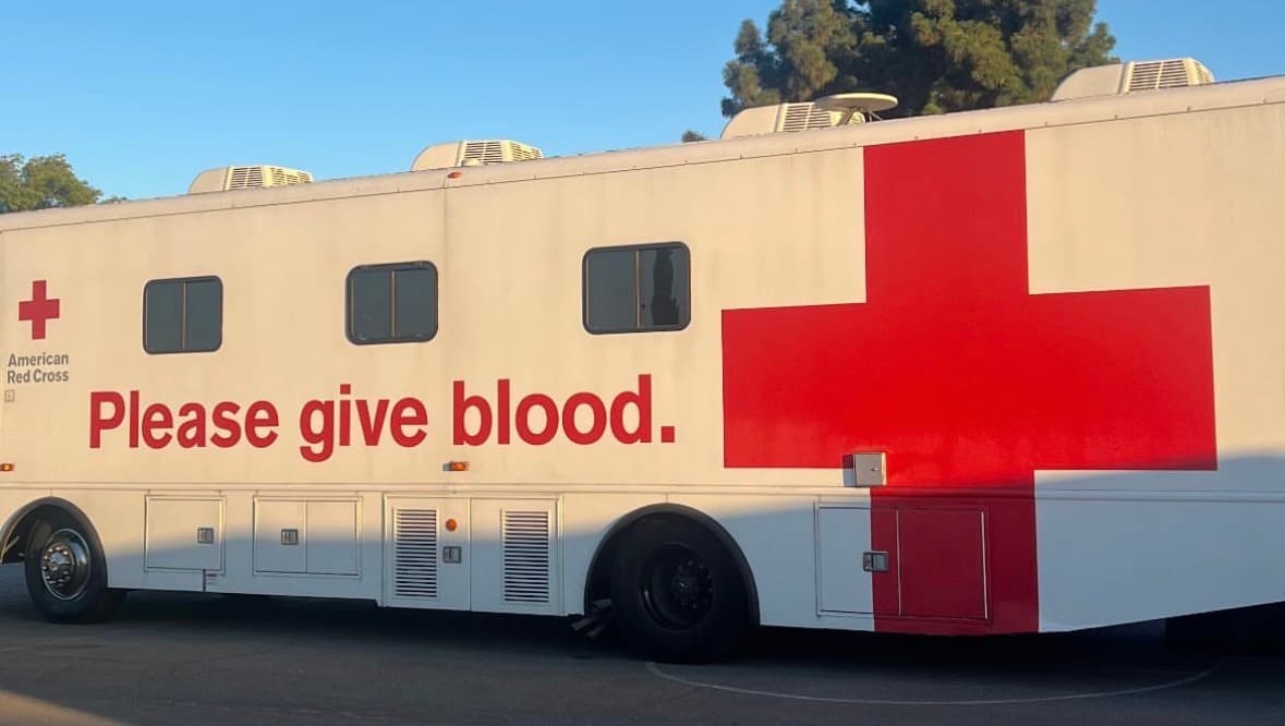 The Red Cross mobile unit on-site at one of our drives